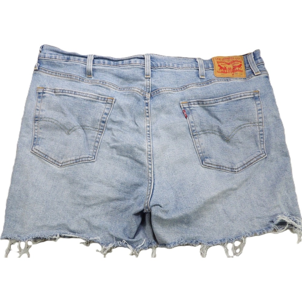 Levi's 541 Athletic Jorts Men W40 Light Wash Cutoff Frayed Denim Shorts Distress